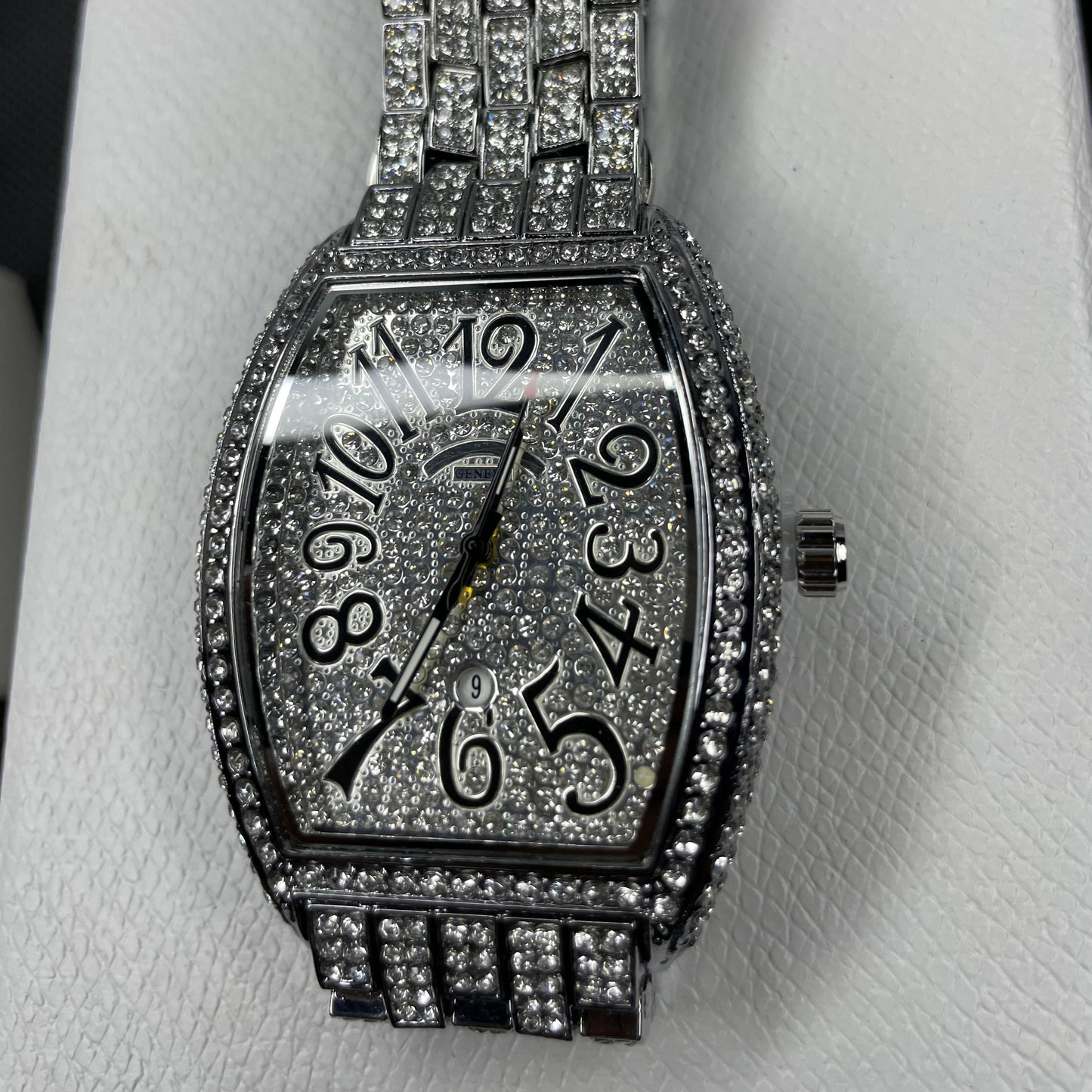Franck Muller Vanguard Silver Diamond Edition Watch