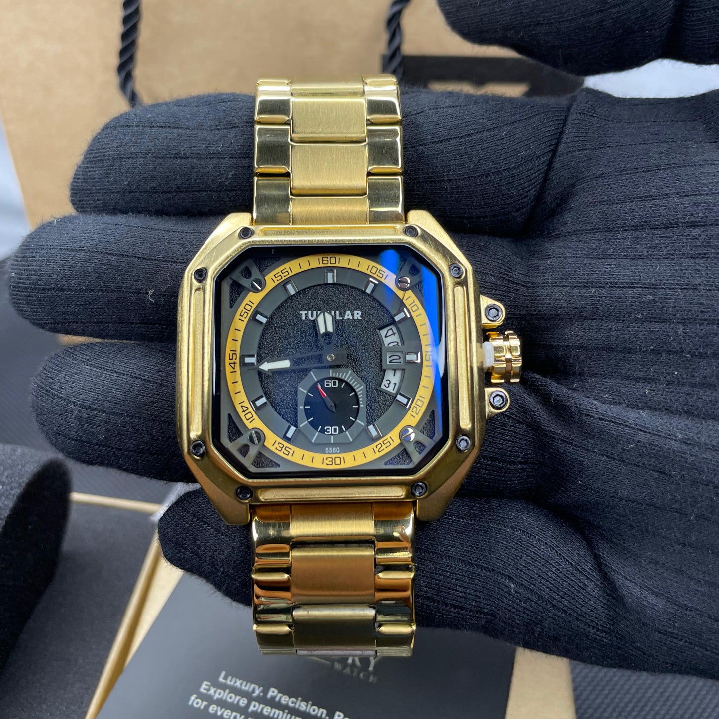 Titan (X) GOLD Tubular DS-D – Square Iconic Edition Watch