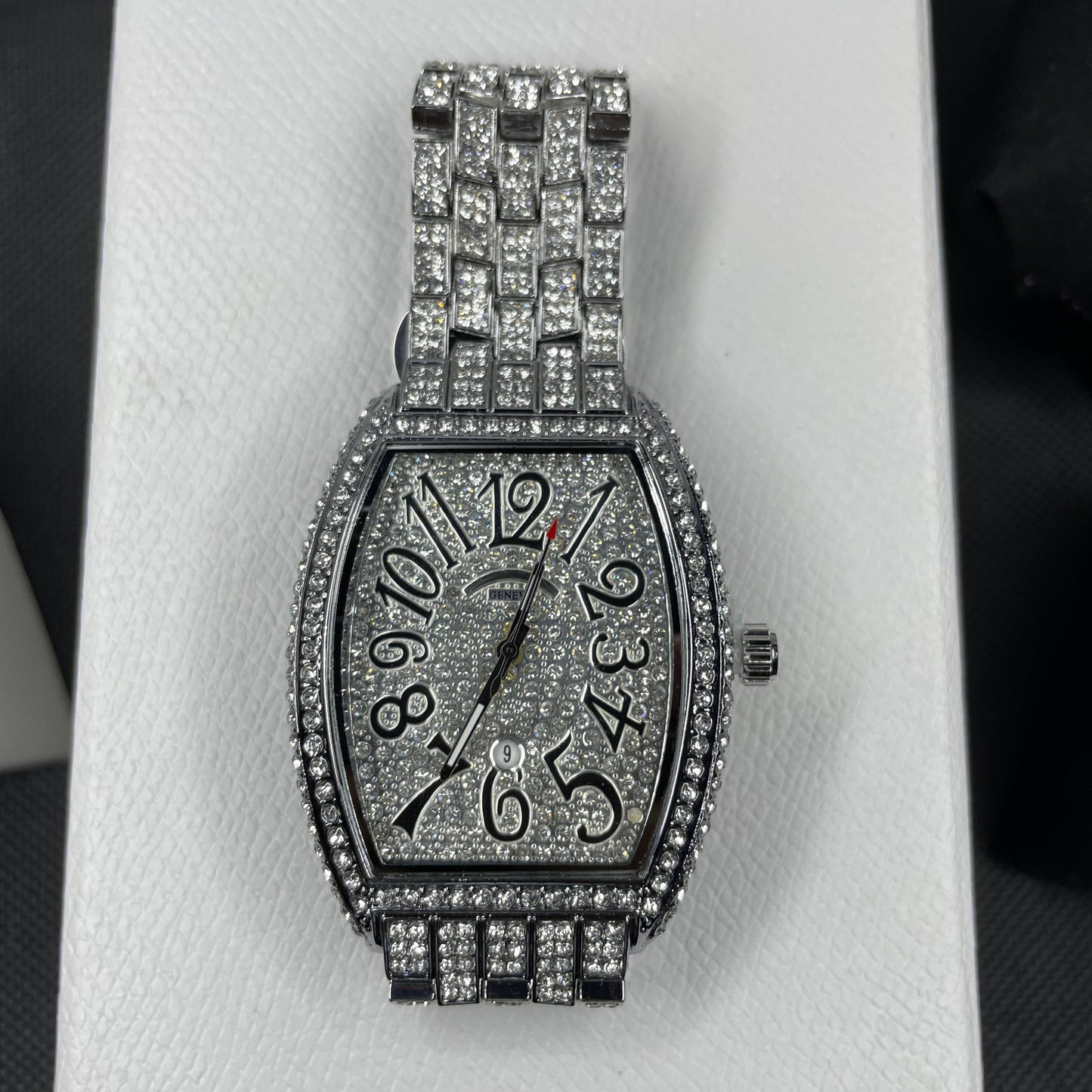 Franck Muller Vanguard Silver Diamond Edition Watch