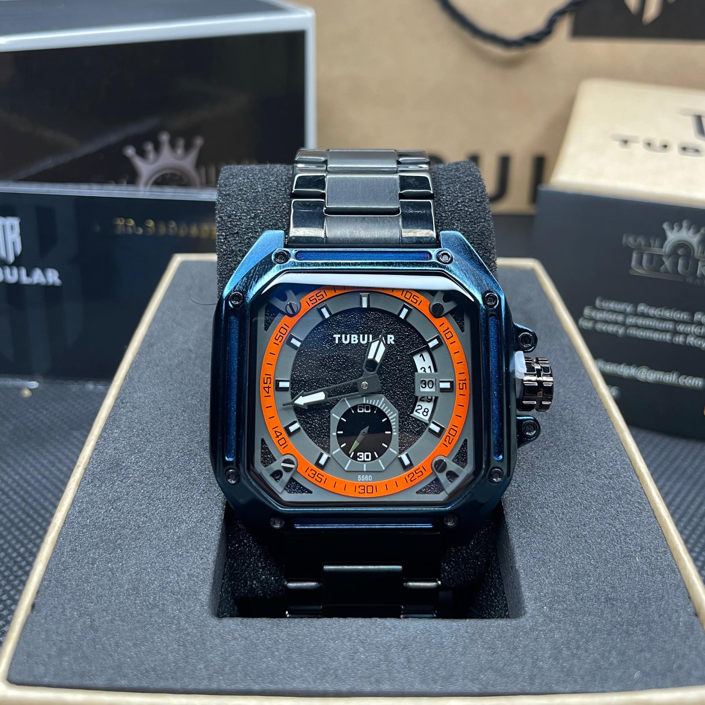 Titan (X) BLUE Tubular DS-D – Square Iconic Edition Watch