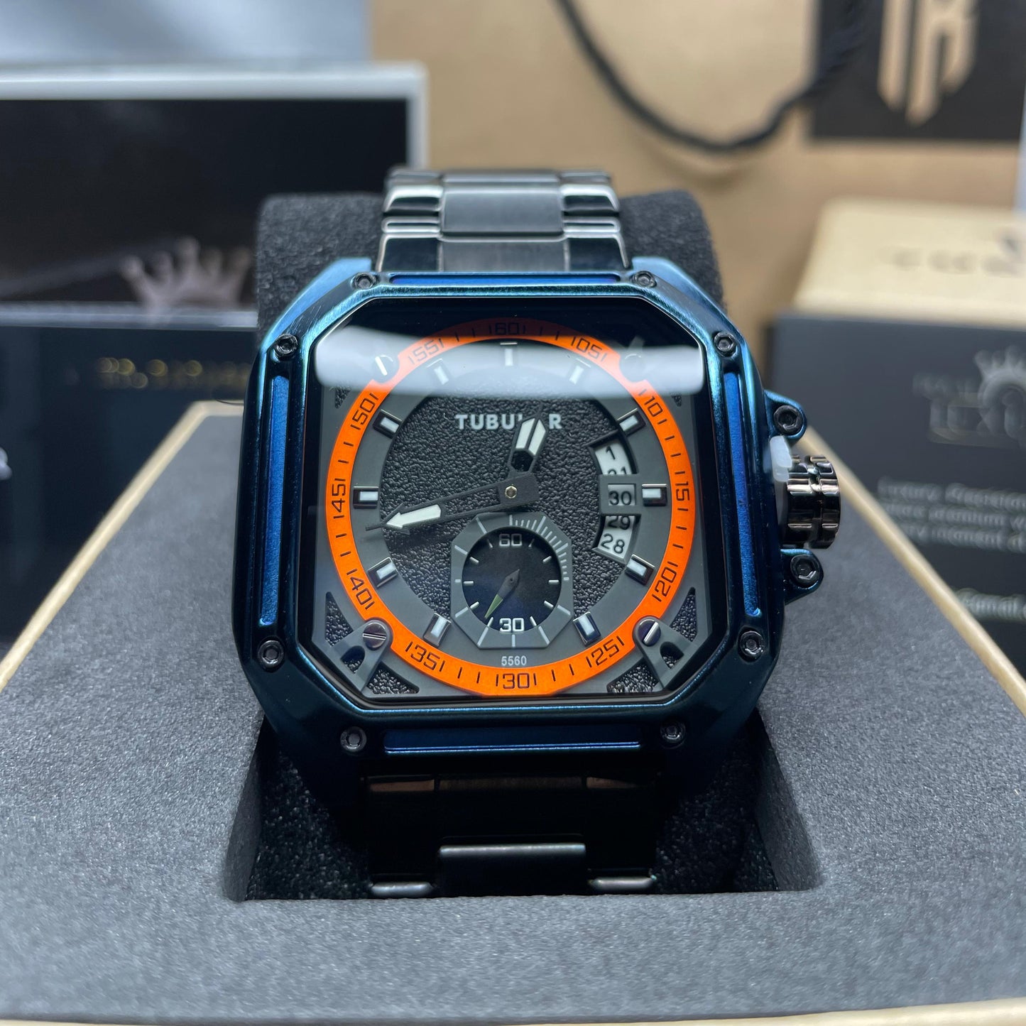 Titan (X) BLUE Tubular DS-D – Square Iconic Edition Watch