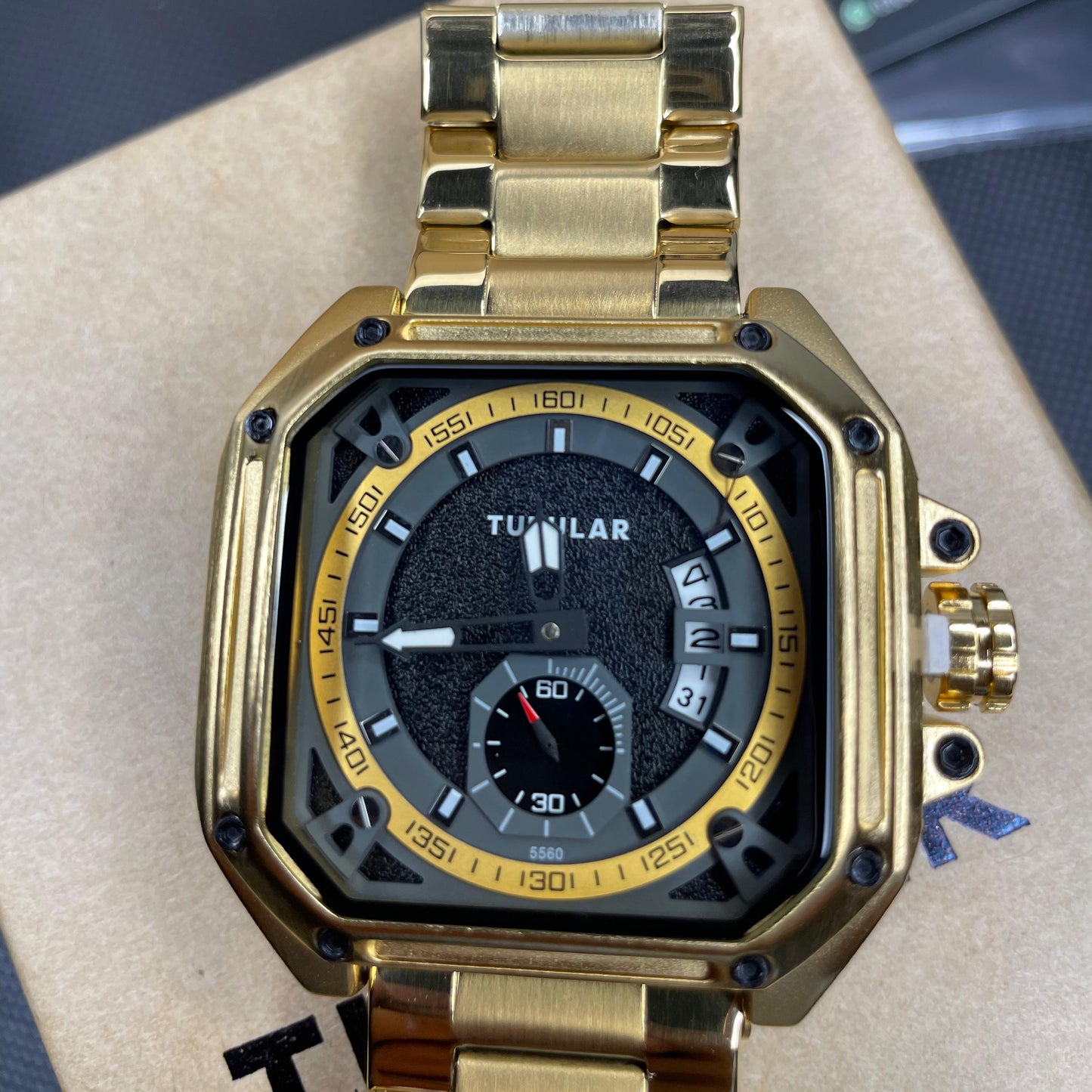 Titan (X) GOLD Tubular DS-D – Square Iconic Edition Watch