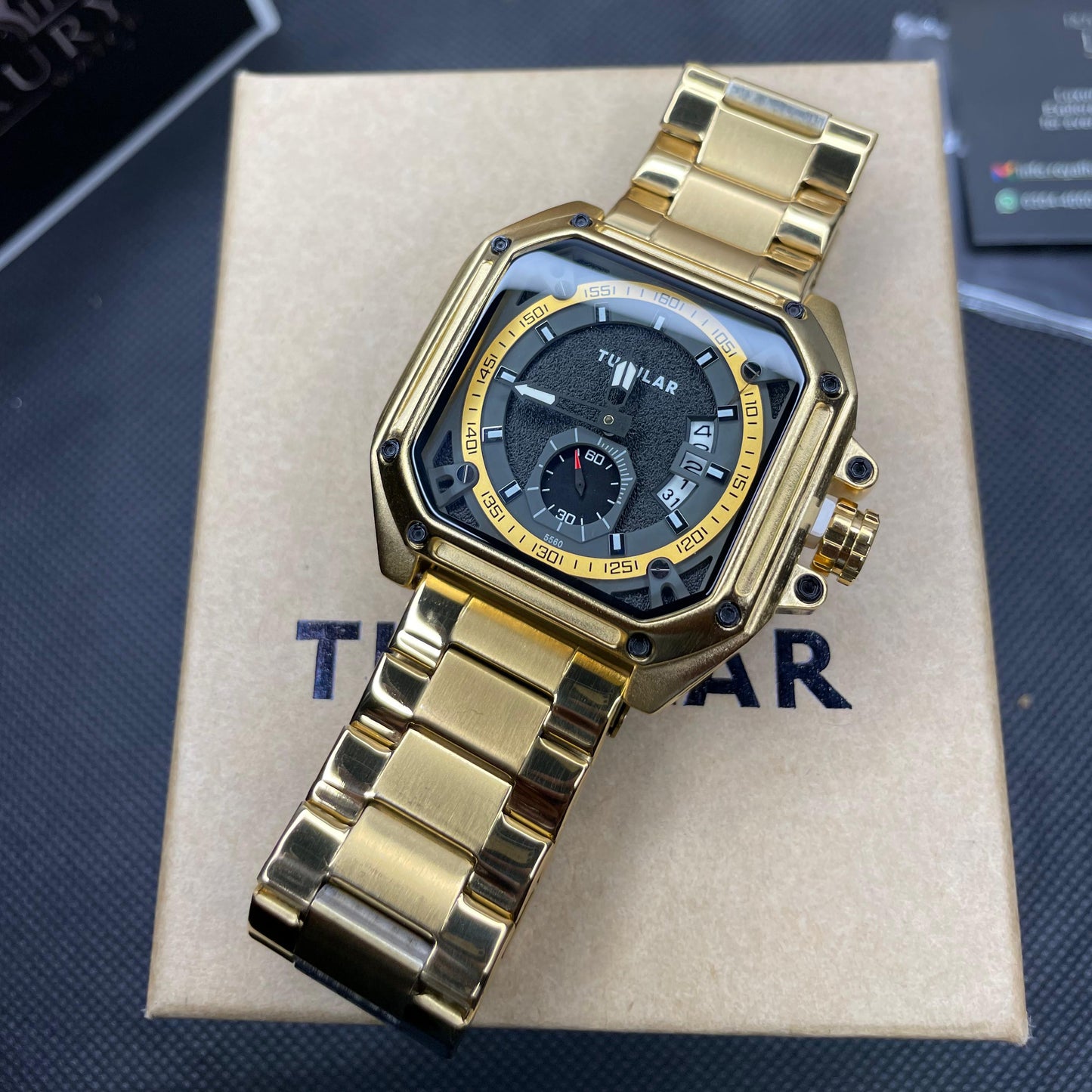 Titan (X) GOLD Tubular DS-D – Square Iconic Edition Watch