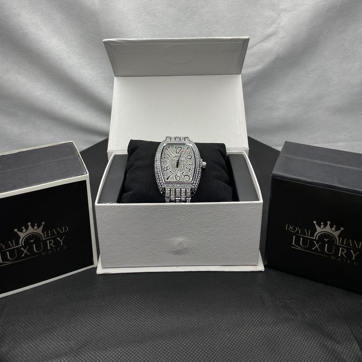 Franck Muller Vanguard Silver Diamond Edition Watch
