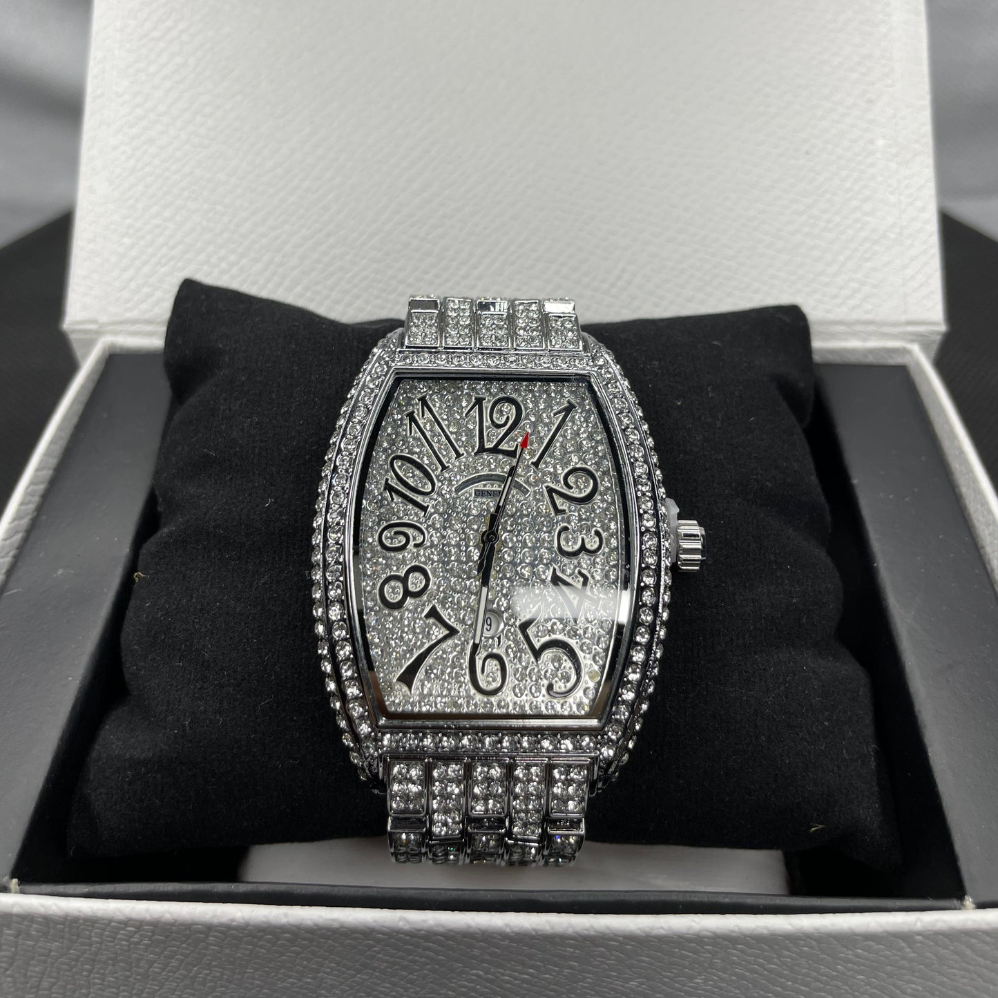 Franck Muller Vanguard Silver Diamond Edition Watch