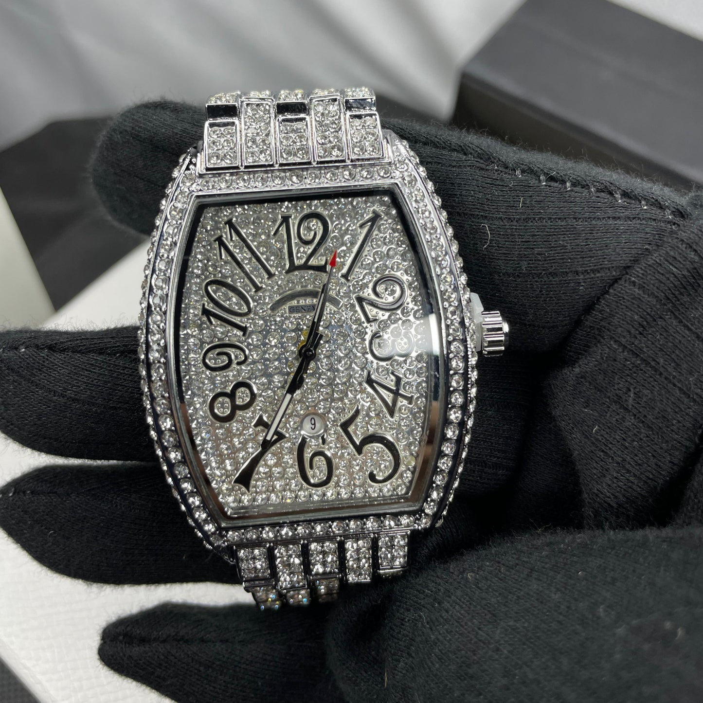 Franck Muller Vanguard Silver Diamond Edition Watch