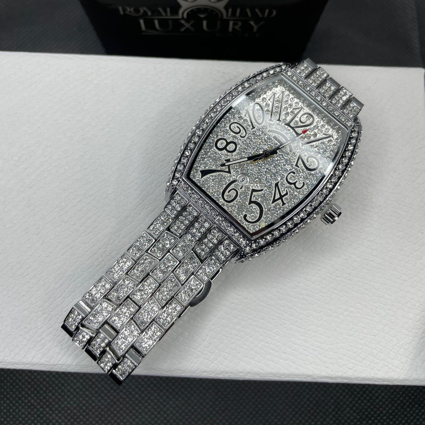 Franck Muller Vanguard Silver Diamond Edition Watch