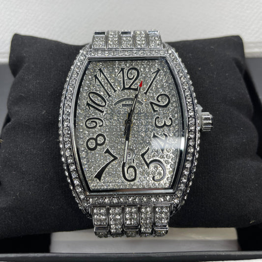 Franck Muller Vanguard Silver Diamond Edition Watch